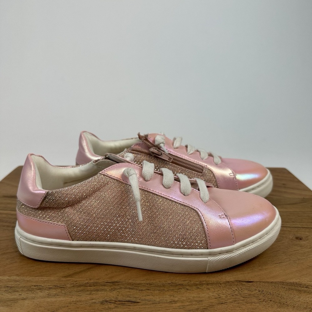 Big Kids Girls Dolce Vita Sadry Pink Glitter Low Casual Sneakers Shoes Size 4 Y